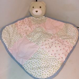 Teddy Bear Miniwear Classics  Security Blanket Lovey Patchwork Floral Plaid